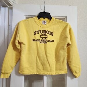 Harley Davidson Sturgis 2006 Cropped Fit Women's Sweatshirt USA Small Y2K